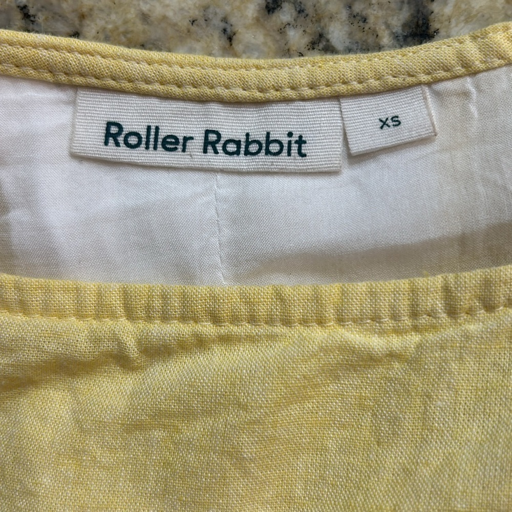 Roller Rabbit Solid Pale Yellow Three-Quarter Sle… - image 6